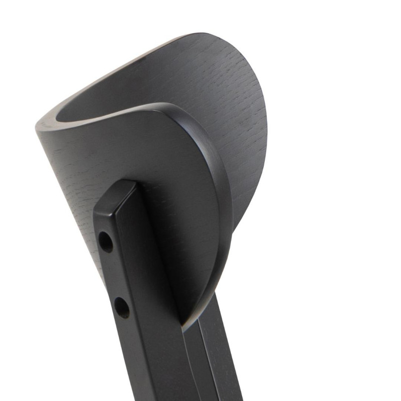  Lot 2 Chaises ROXBY Laqué noir mat