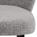 Lot 2 Chaises PATRICIA Métal noir mat & Tissu Monza Gris clair