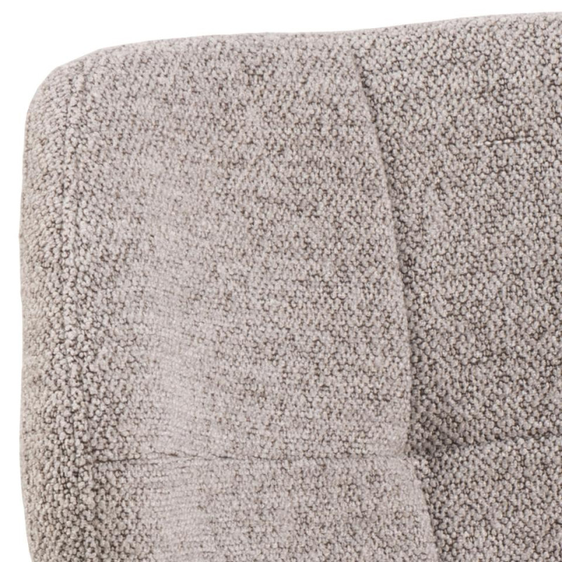 Lot 2 Chaises PETRI Mét. Noir mat & Tissu Monza beige