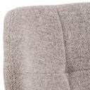 Lot 2 Chaises PETRI Mét. Noir mat & Tissu Monza beige
