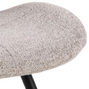 Lot 2 Chaises PETRI Mét. Noir mat & Tissu Monza beige