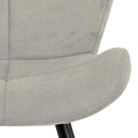 Lot 2 Chaises PETRI Métal rugueux noir mat & Tissu Holly sable