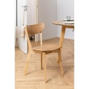 Lot 2 Chaises ROXBY Hévéa chêne mat & Chêne laqué AC