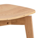 Lot 2 Chaises ROXBY Hévéa chêne mat & Chêne laqué AC
