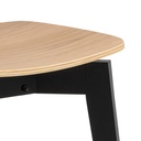 Lot 2 Chaises ROXBY Hévéa noir mat & Chêne laqué AC
