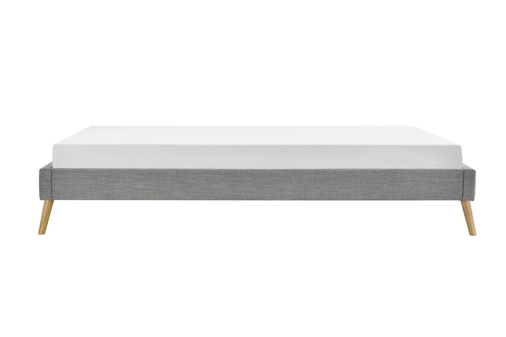 Cadre de lit en tissu - Gris clair - 140 x 190 cm