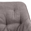 Lot 2 Fauteuils BROOKE Mét. Noir mat & Basel Gris-brun clair