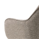 Lot 2 Fauteuils BROOKE Mét. Noir mat & Tissu Monza beige