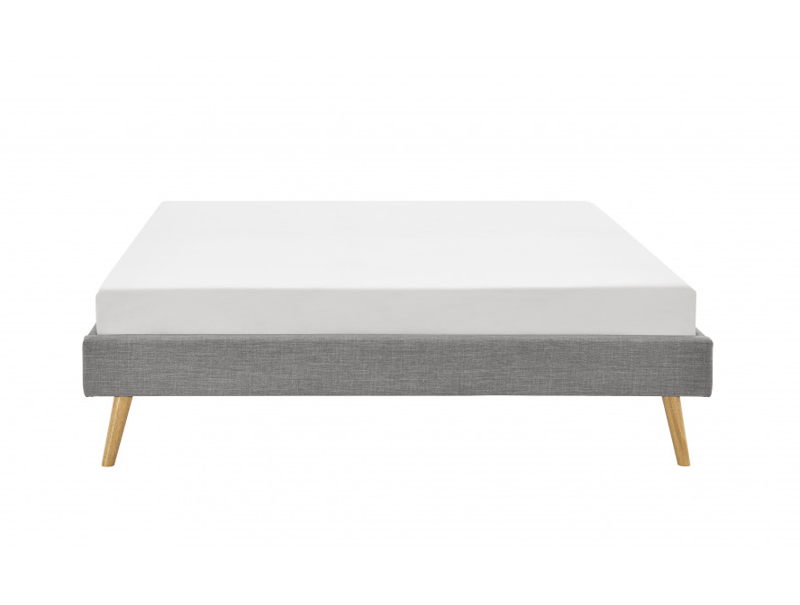 Cadre de lit en tissu - Gris clair - 160 x 200 cm