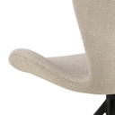 Lot 2 chaises BATILDA  Mét. Noir mat & Tissu Basel beige