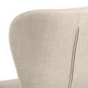 Lot 2 chaises BATILDA  Mét. Noir mat & Tissu Basel beige