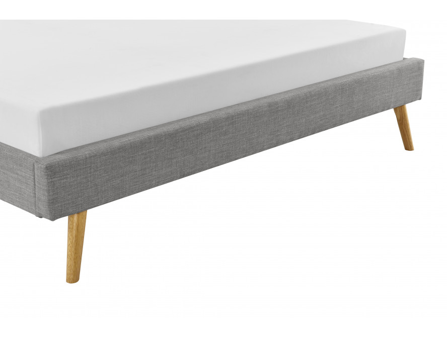 Cadre de lit en tissu - Gris clair - 160 x 200 cm