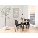 Lot 4 Chaises DEMINA  Métal noir & Cuir PU noir