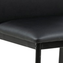 Lot 4 Chaises DEMINA  Métal noir & Cuir PU noir