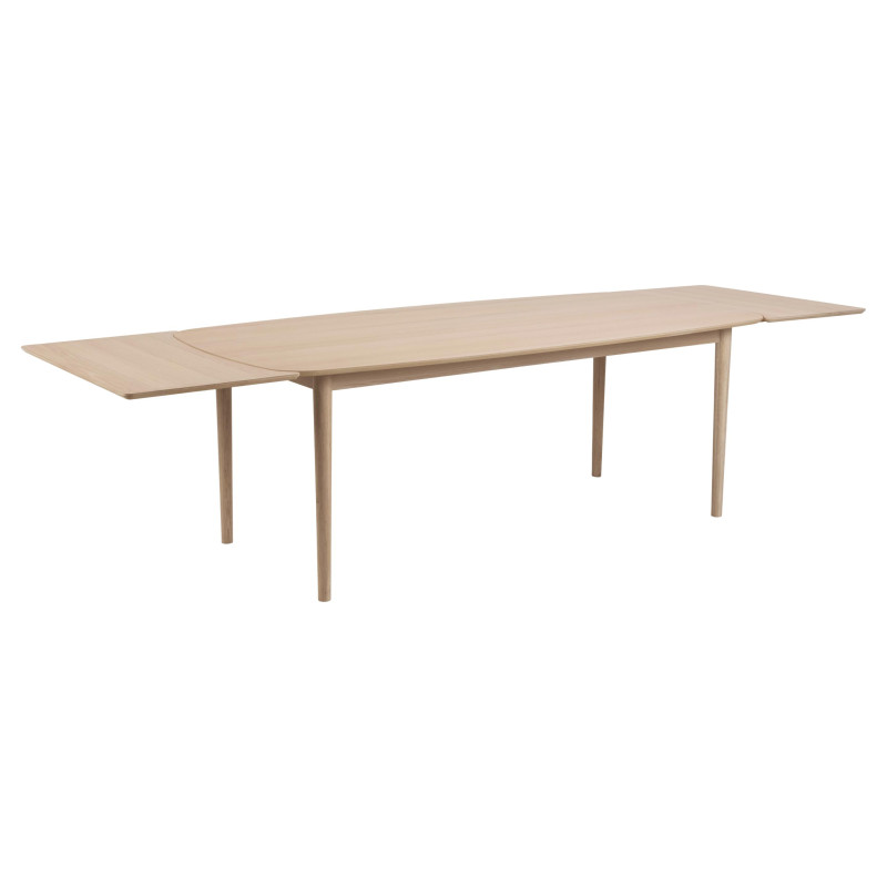 Lot de 2 rallonges de table ASTON  Chêne huilé Pigmenté blanc
