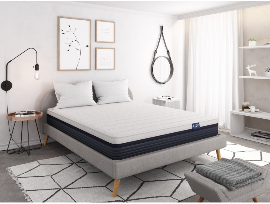 Matelas BEN en mousse à mémoire de forme MemoryTex + mousse Ergolattex - 25cm d'épaisseur - 160 x 200 cm