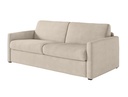 Canapé convertible système couchage express 3 places en velours côtelé - Beige - 160 cm