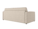 Canapé convertible système couchage express 3 places en velours côtelé - Beige - 160 cm