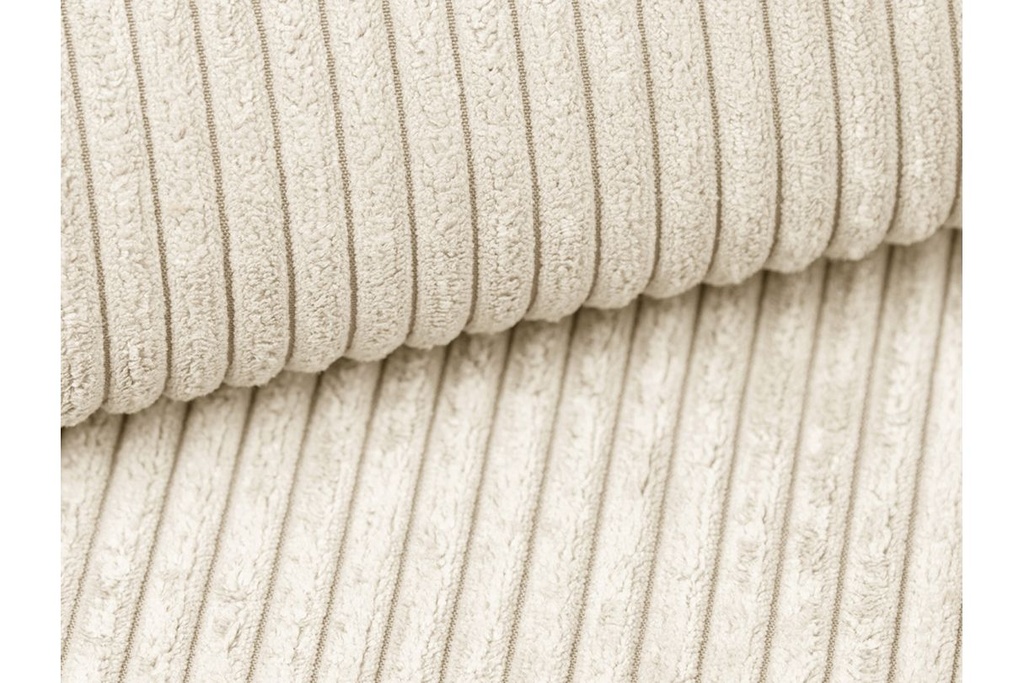 Canapé convertible système couchage express 3 places en velours côtelé - Beige - 160 cm
