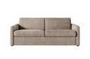 Canapé convertible système couchage express 3 places en velours côtelé - Taupe - 160 cm