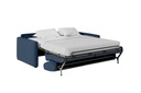 Canapé convertible système couchage express 3 places en velours côtelé - Bleu foncé - 140 cm