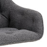 Fauteuil BROOKE  Mét. Noir mat & Tissu Monza anthracite