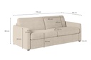 Canapé convertible système couchage express 3 places en velours côtelé - Bleu foncé - 140 cm