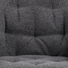 Fauteuil BROOKE  Mét. Noir mat & Tissu Monza anthracite
