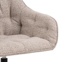 Fauteuil BROOKE Mét. Noir mat & Tissu Monza beige