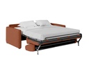 Canapé convertible système couchage express 3 places en velours côtelé - Terracotta - 160 cm