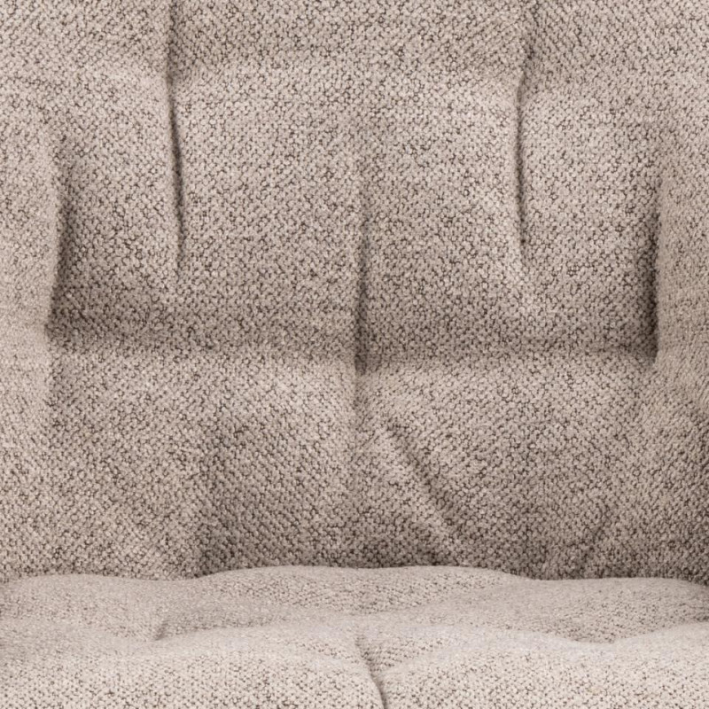 Fauteuil BROOKE Mét. Noir mat & Tissu Monza beige