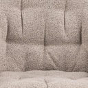 Fauteuil BROOKE Mét. Noir mat & Tissu Monza beige