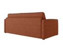 Canapé convertible système couchage express 3 places en velours côtelé - Terracotta - 160 cm