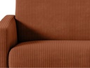 Canapé convertible système couchage express 3 places en velours côtelé - Terracotta - 160 cm