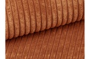 Canapé convertible système couchage express 3 places en velours côtelé - Terracotta - 160 cm