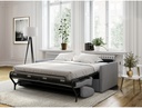 Canapé convertible ALYCE système couchage express 3 places en tissu - Gris clair - 160 cm