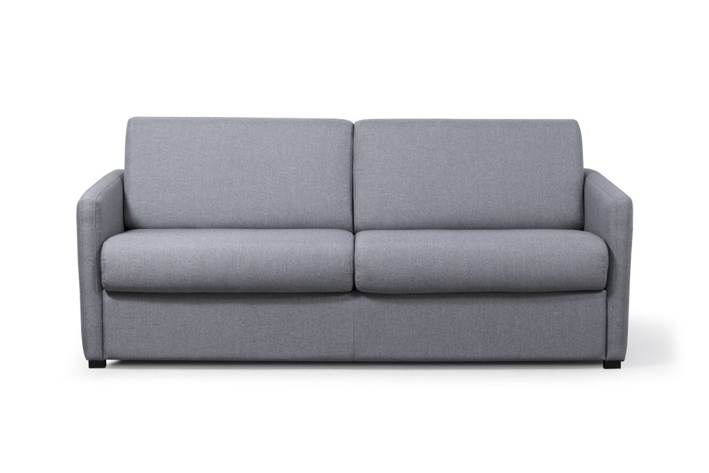 Canapé convertible ALYCE système couchage express 3 places en tissu - Gris clair - 160 cm