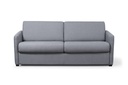 Canapé convertible ALYCE système couchage express 3 places en tissu - Gris clair - 160 cm
