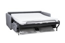 Canapé convertible ALYCE système couchage express 3 places en tissu - Gris clair - 140 cm