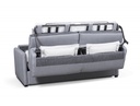 Canapé convertible ALYCE système couchage express 3 places en tissu - Gris clair - 140 cm