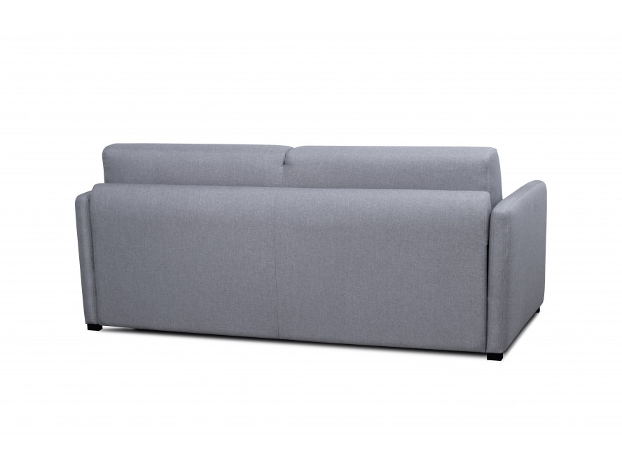 Canapé convertible ALYCE système couchage express 3 places en tissu - Gris clair - 140 cm