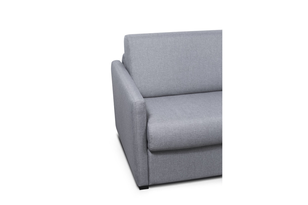 Canapé convertible ALYCE système couchage express 3 places en tissu - Gris clair - 140 cm