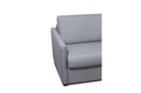 Canapé convertible ALYCE système couchage express 3 places en tissu - Gris clair - 140 cm