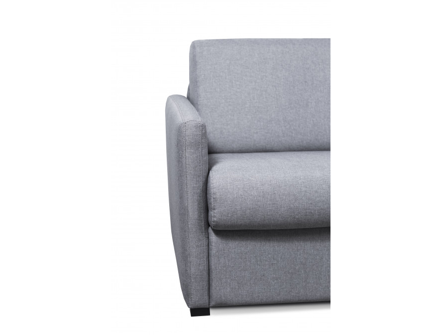 Canapé convertible ALYCE système couchage express 3 places en tissu - Gris clair - 140 cm