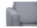 Canapé convertible ALYCE système couchage express 3 places en tissu - Gris clair - 140 cm