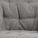 Fauteuil BROOKE Mét. Noir mat & Tissu Monza gris