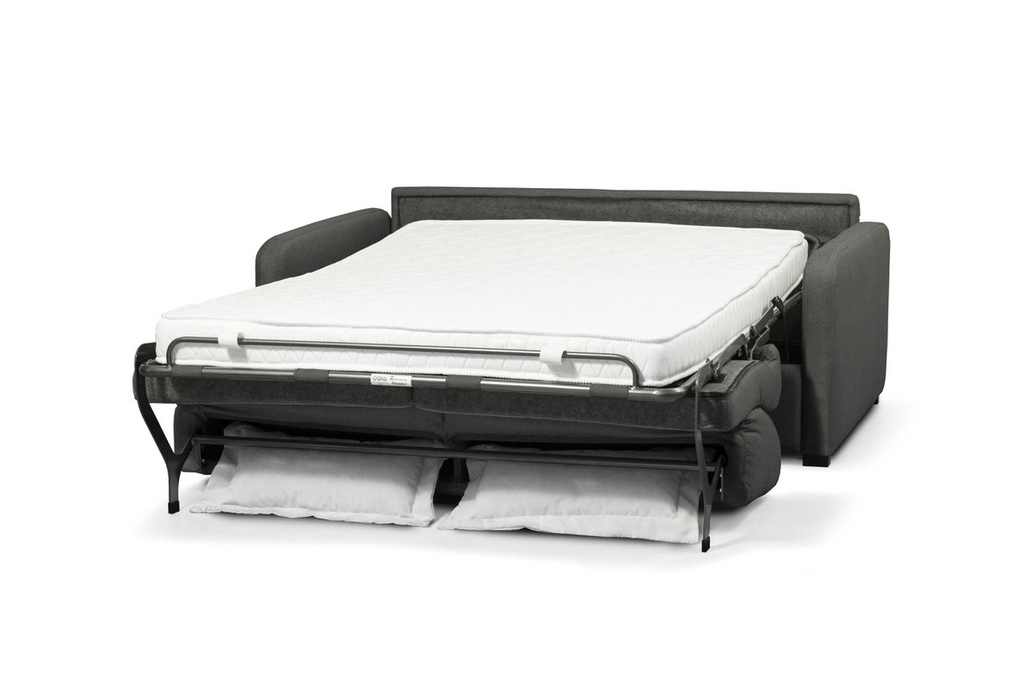 Canapé convertibleALYCE  système couchage express 3 places en tissu - Gris foncé - 160 cm