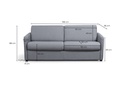 Canapé convertibleALYCE  système couchage express 3 places en tissu - Gris foncé - 160 cm