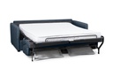 Canapé convertible ALYCE  système couchage express 3 places en tissu - Bleu foncé - 160 cm