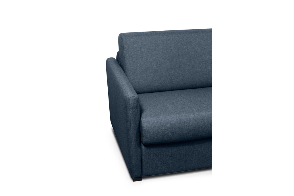 Canapé convertible ALYCE  système couchage express 3 places en tissu - Bleu foncé - 160 cm